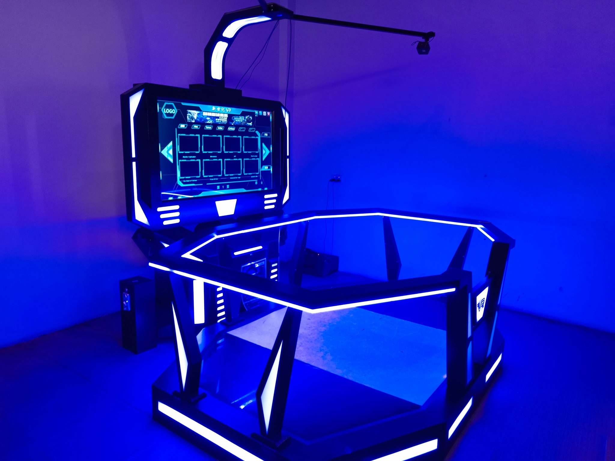Hala klubu Gamexio z podświetleniem RGB